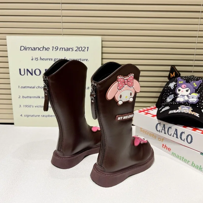 الحلو بلدي ميلودي قلادة Kawaii سانريو أنيمي أحذية طويلة 2025 لطيف الأطفال أحذية من الجلد الأطفال موضة هدايا للأطفال #4