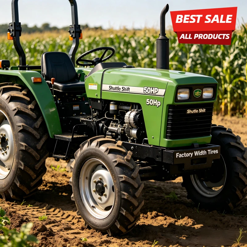 Mini Tractor Compacto 4X4 4WD de 50-60HP con Motor Diésel, Maquinaria Agrícola