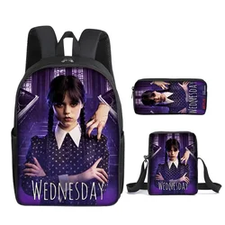 Zaino addighe di venerdì Nevermore Academy studenti delle scuole medie primarie ragazzi ragazze zainetto Cartoon Bag Mochila