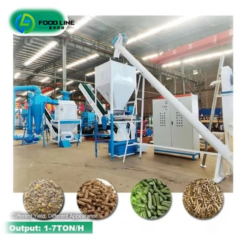 Customized Auto Industrial Pig Cattle Feed Making Machine Livestock Feed Production Line for Sale