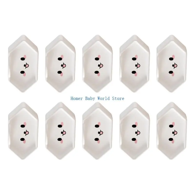 

B2QD 10Pcs Childproof Outlet Cover For Brazil Chile Italy Standard Socket Safety Plug Protectors Soft Silicone Design