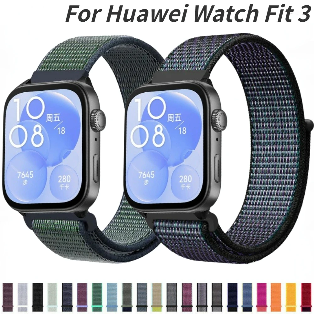 

Nylon Loop Band for Huawei Watch Fit 3 Adjustable Breathable Replaceable Wristband Correa for Huawei Watch Fit 3 Sport Watchband