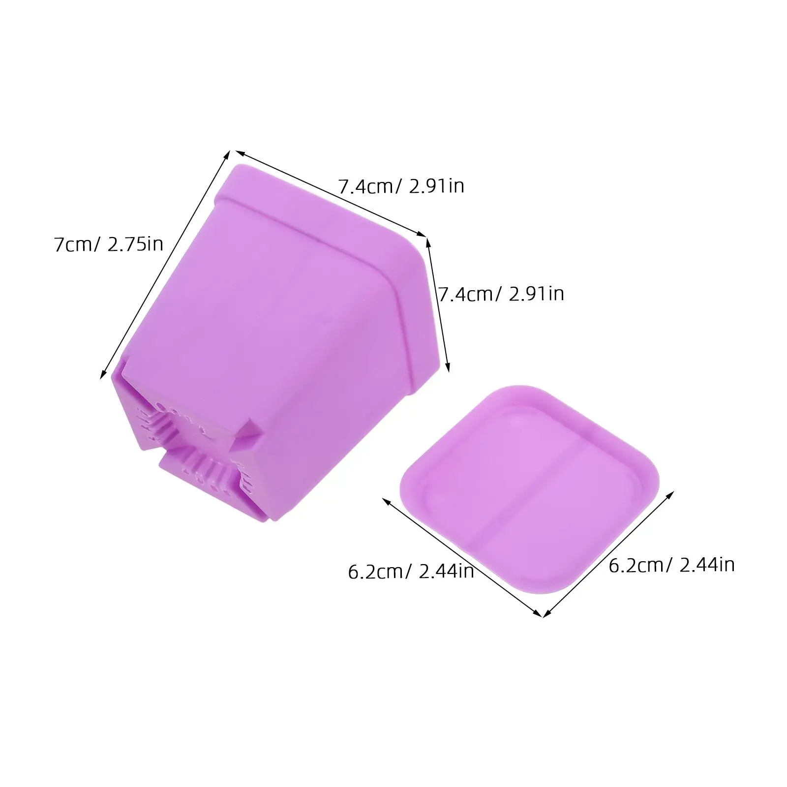 24 Pcs Candy Color Seedling Pots Rectangular Lightweight Space Saving Indoor Plants Flower Pot Gardening Tools Reusable Easy