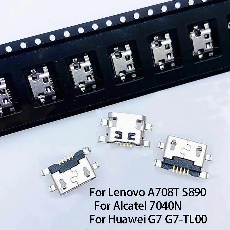 50 Stück Micro-USB Reverse Heavy Plate 1.2 Ladeanschluss-Stecker für Lenovo A708t S890 / für Alcatel 7040N für Huawei G7 G7-TL00 – Detail 5