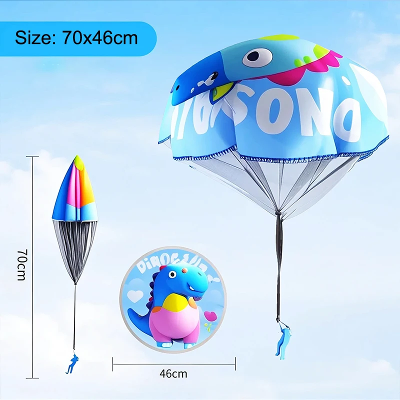 1 pz Lancio A Mano Paracadute Per Bambini All'aperto Giocattoli Divertenti Gioco Gioca Giocattoli Per I Bambini Volare Paracadute Sport Con Mini Soldato Giocattoli