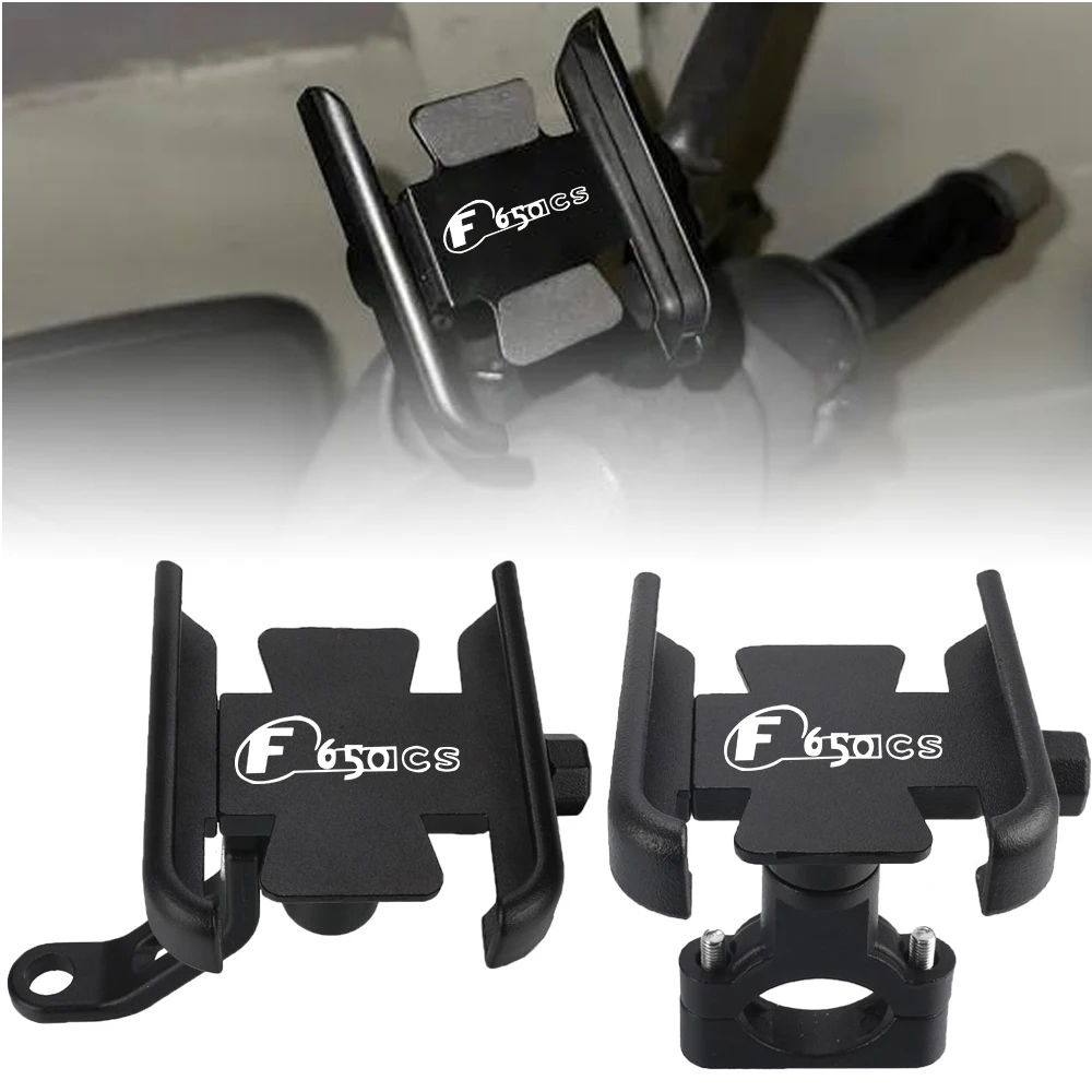 

Motorcycle Accessories CNC Handlebar Mobile Phone Holder GPS Stand Bracket For BMW F650CS DAKAR SCARVER F650CSABS F650 CS ABS