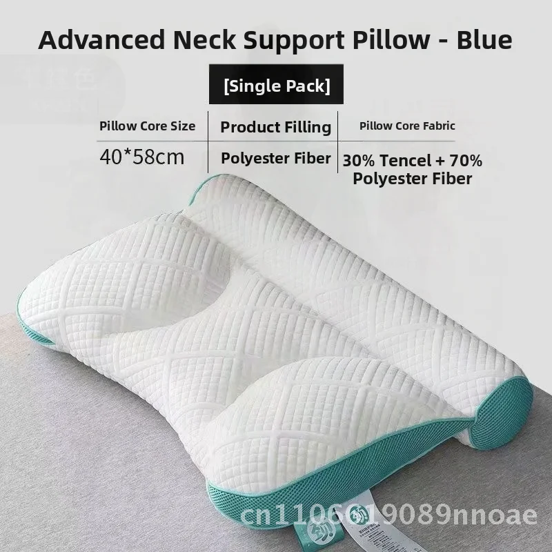 

PE Hose Knitted Cervical Support Pillow for Side Sleepers Gray Single with PE Pipe Multifunctional Massage Pillow with Neck