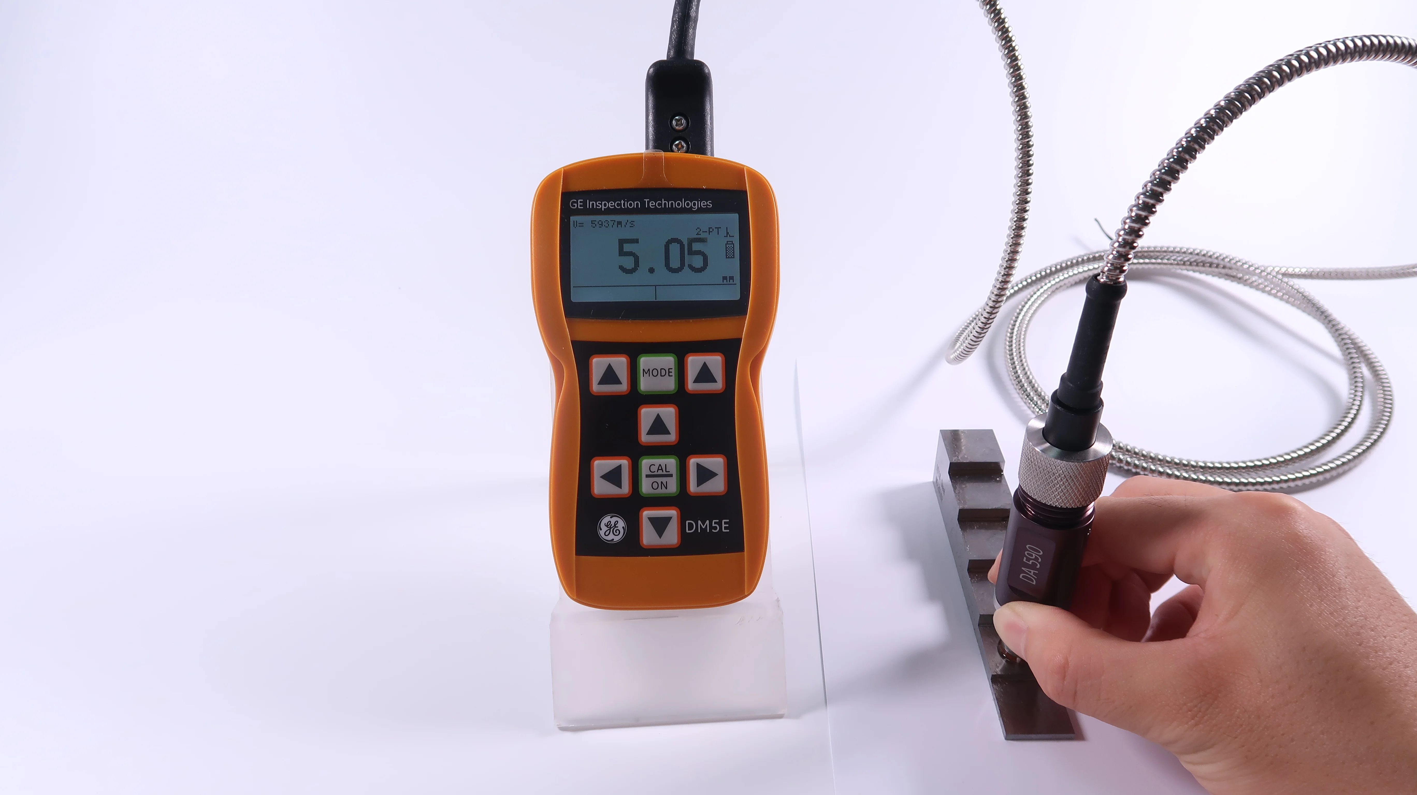 TMTECK Brand DA590 Thickness Probe High Temperature 204℃, 5 MHz Suitable For The DMS Go And DM5E Series With C123 Cable