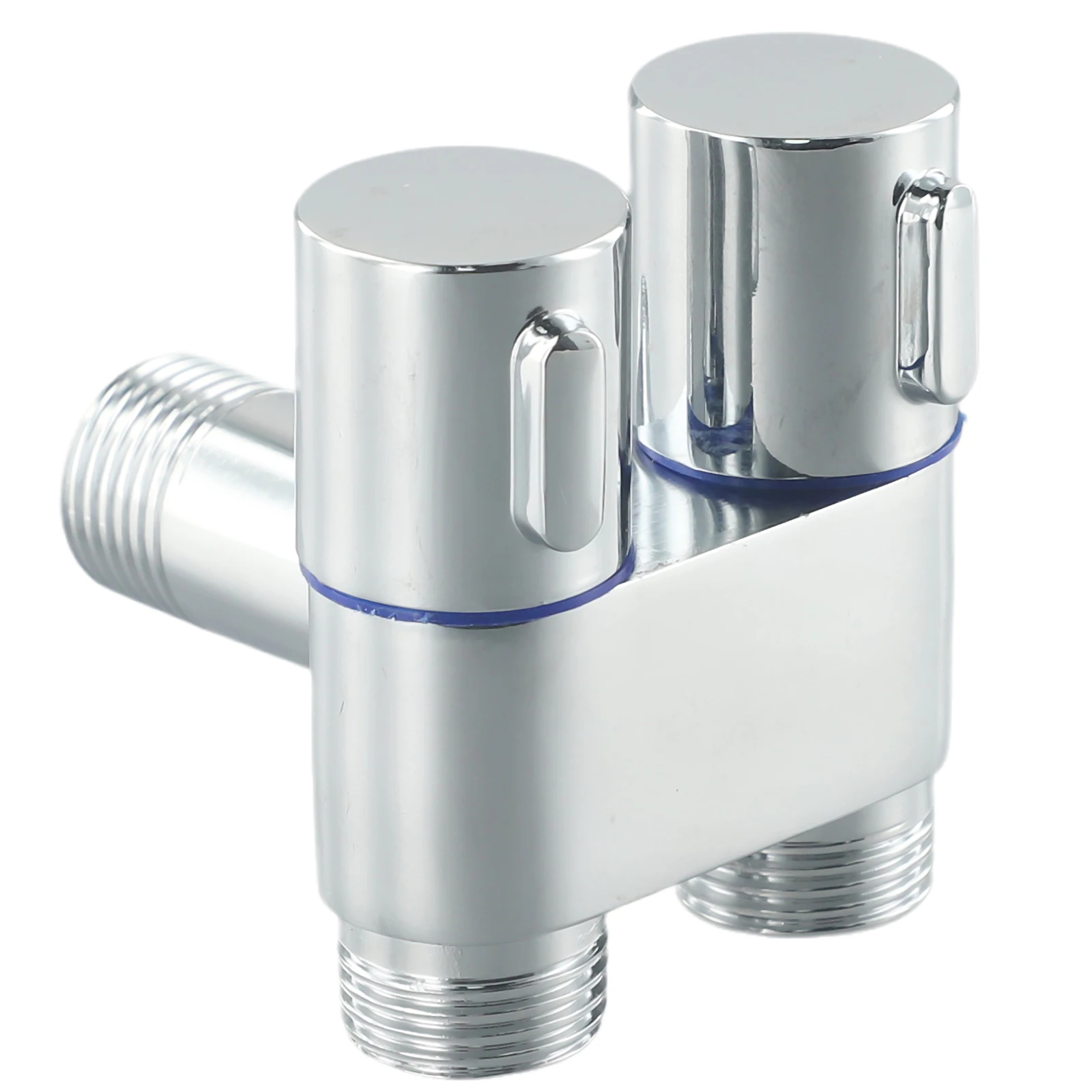 Válvula triangular válvula angular 1 en dos salidas doble Control G1/2 válvula triangular lavadora baño para cocina
