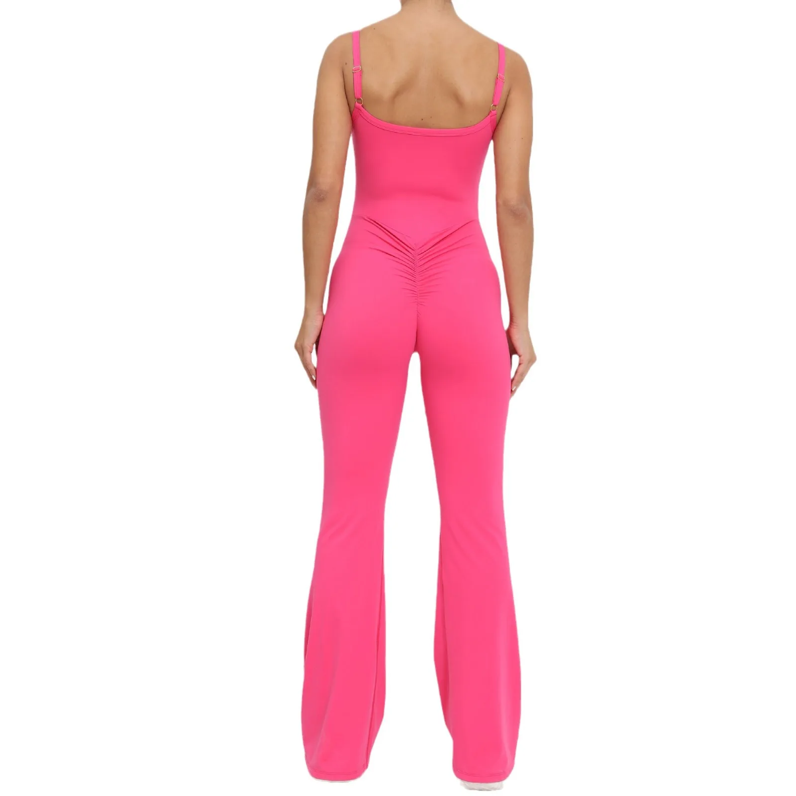 조절 가능한 어깨끈 스피커 일체형 요가복 누드 여성 타이트 원피스 속건 스포츠웨어