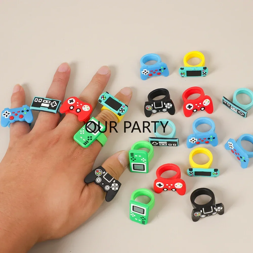 

12Pcs Video Game on Theme GamePad Silicone Rings for Kids Boy Birthday Party Favors Wedding Game Night Party Gift Pinata Fillers