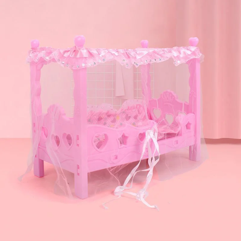 Bed For 12 Inch Dolls Kids Toys Miniature Dollhouse Furniture Fast Shipping Things  Girl' Birthday Present Play Toy Kid DIY Game view 6