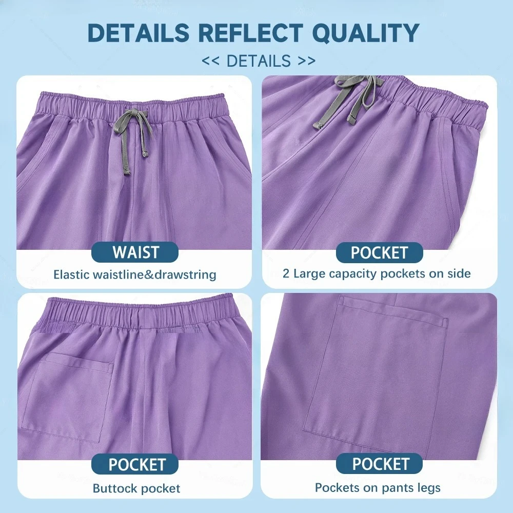 Unisex Medical Scrub Set Women Men Beauty Costume Medical Nurse Uniforms Nursing Clothes Nurse Doctor Dentist Workwear Wholesale