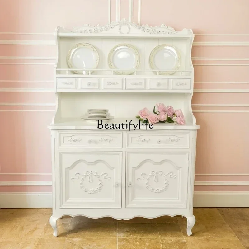 

LJYФранцузский пасторальный входной шкаф с двойной дверью, перегородка для гостиной, шкаф для хранения в спальнеLX