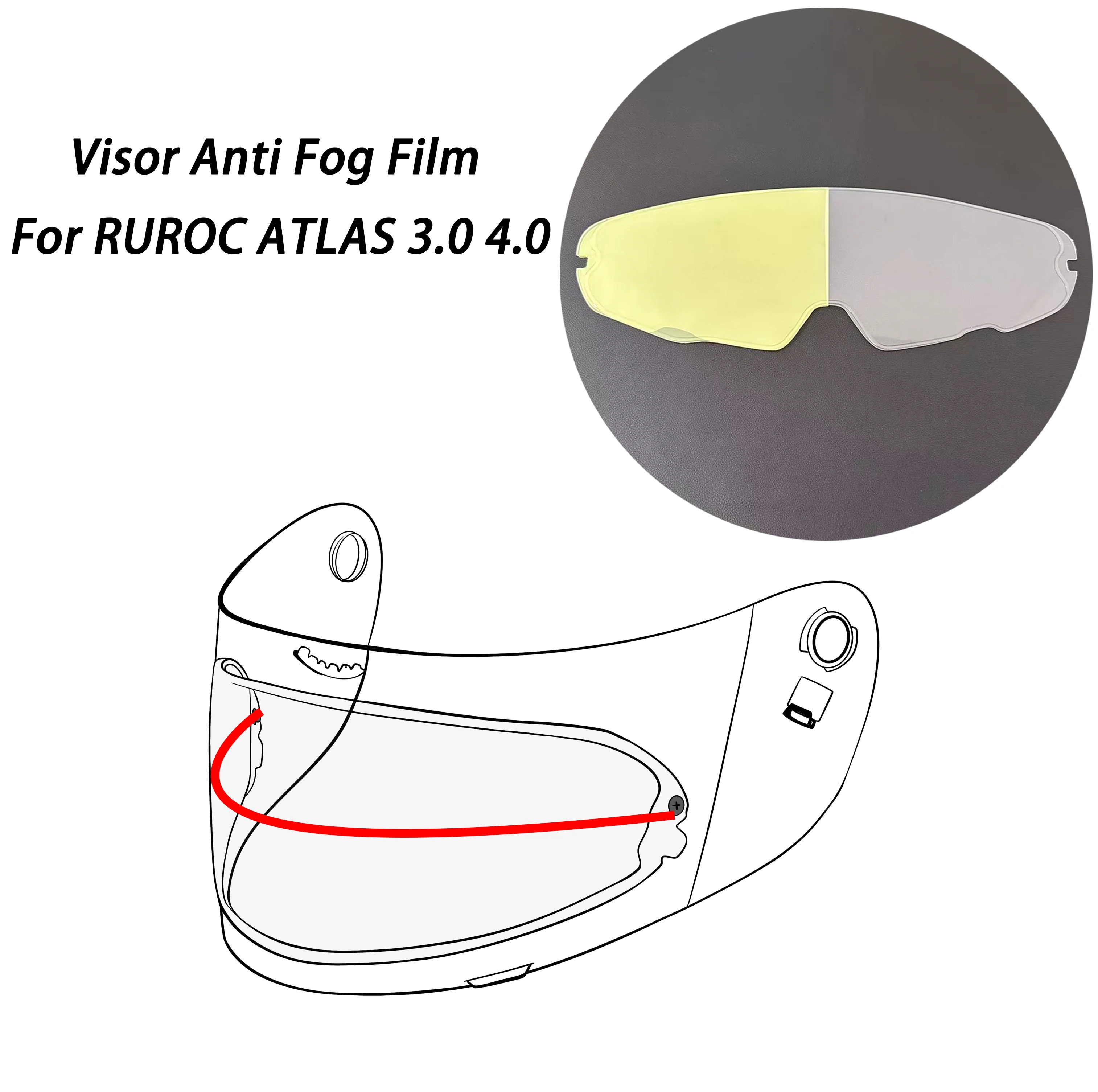 

Motorcycle Helmet Visor Insert Anti-Fog Clear For RUROC ATLAS 3.0 4.0