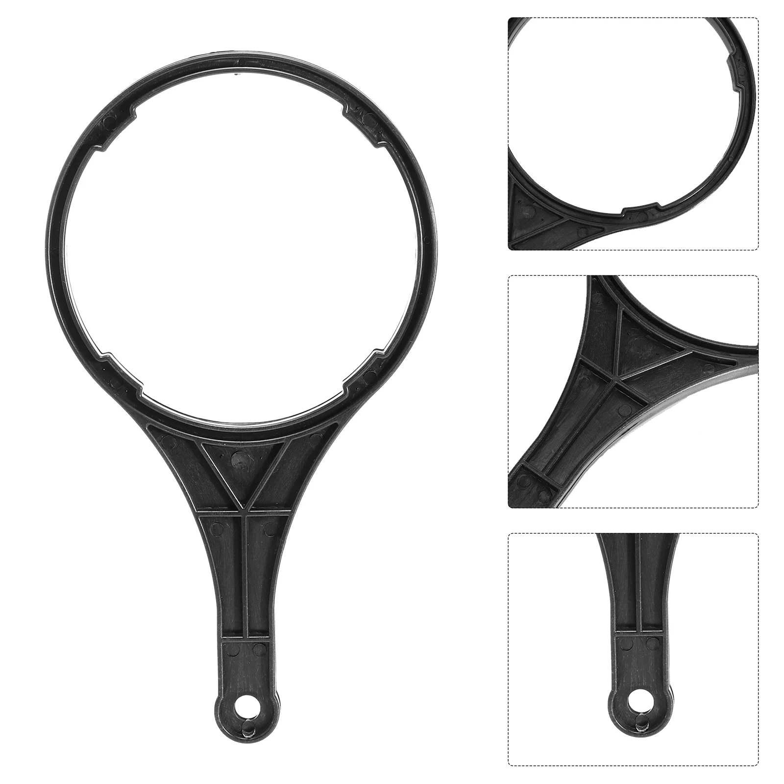 3 Pcs Wrench Filter Spanner Housing Bottle Water Purifier Black Plastic