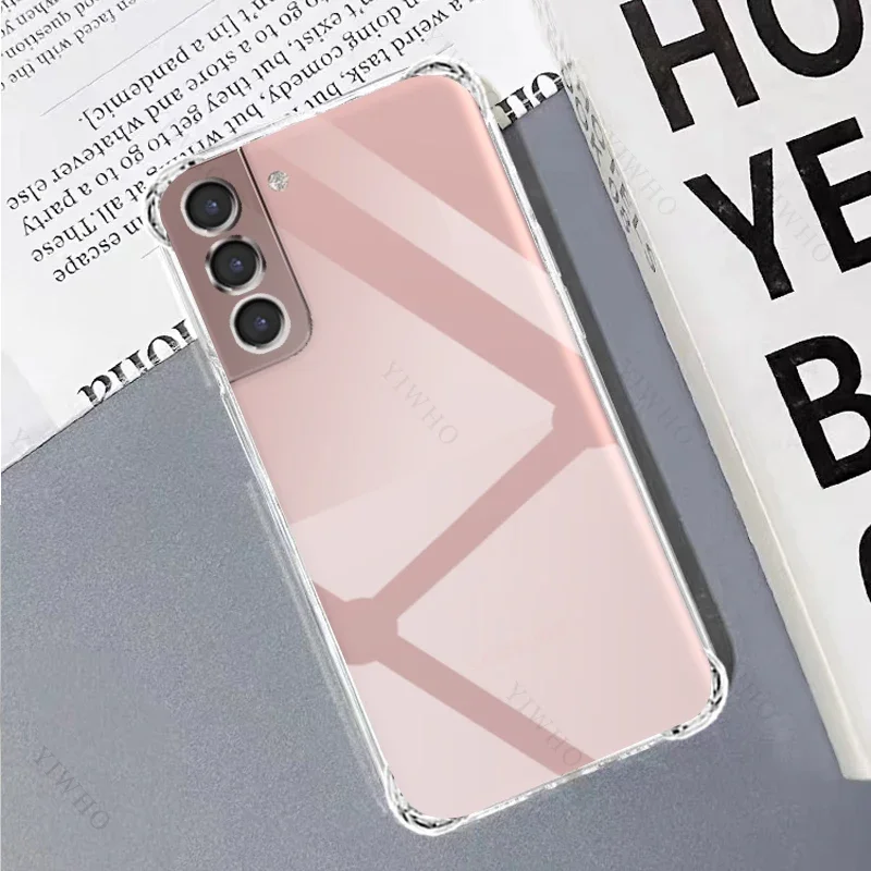 Clear Phone Case For Samsung Galaxy S21 SM-G991B Thickened Transparent Case For Sansung S 21 Anti-scratch Shockproof Covers TPU