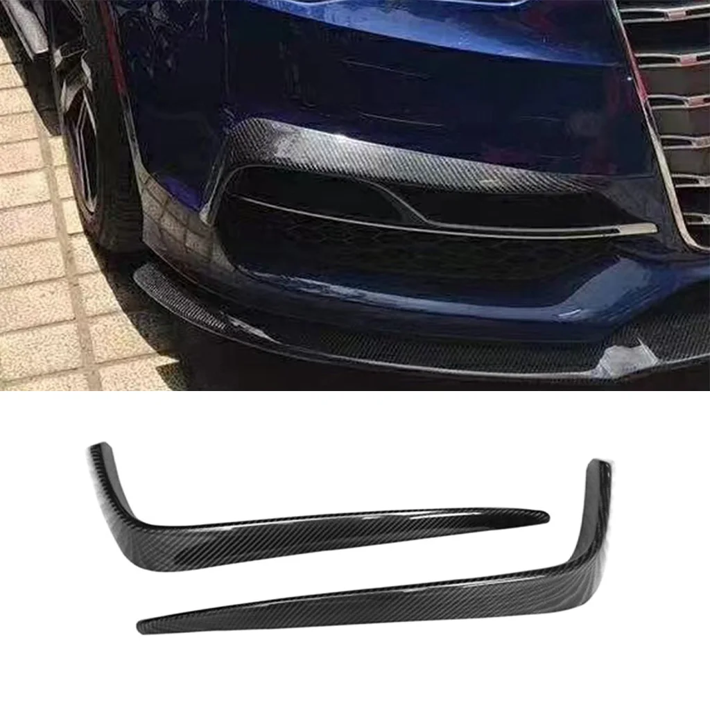 

2 шт., автомобильный передний бампер из углеродного волокна для Audi A3 S3 2014 2015 2016