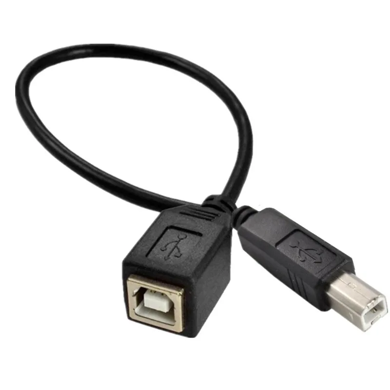 Right Angle USB-B Printer Extension Cord BMBF90 Male to Female Cable High-Speed Data Transfer