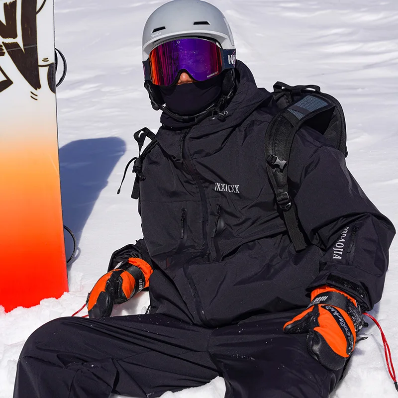 

New Professional Single Double Board Ski Suit Men Women Adult Style Thick Loose Trendy Waterproof Windproof Warm Snow Sports Set