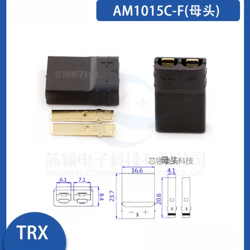 Amass TRX Enchufe chapado en oro con enchufe T de alta corriente AM1015C TRAXXAS modelo de coche