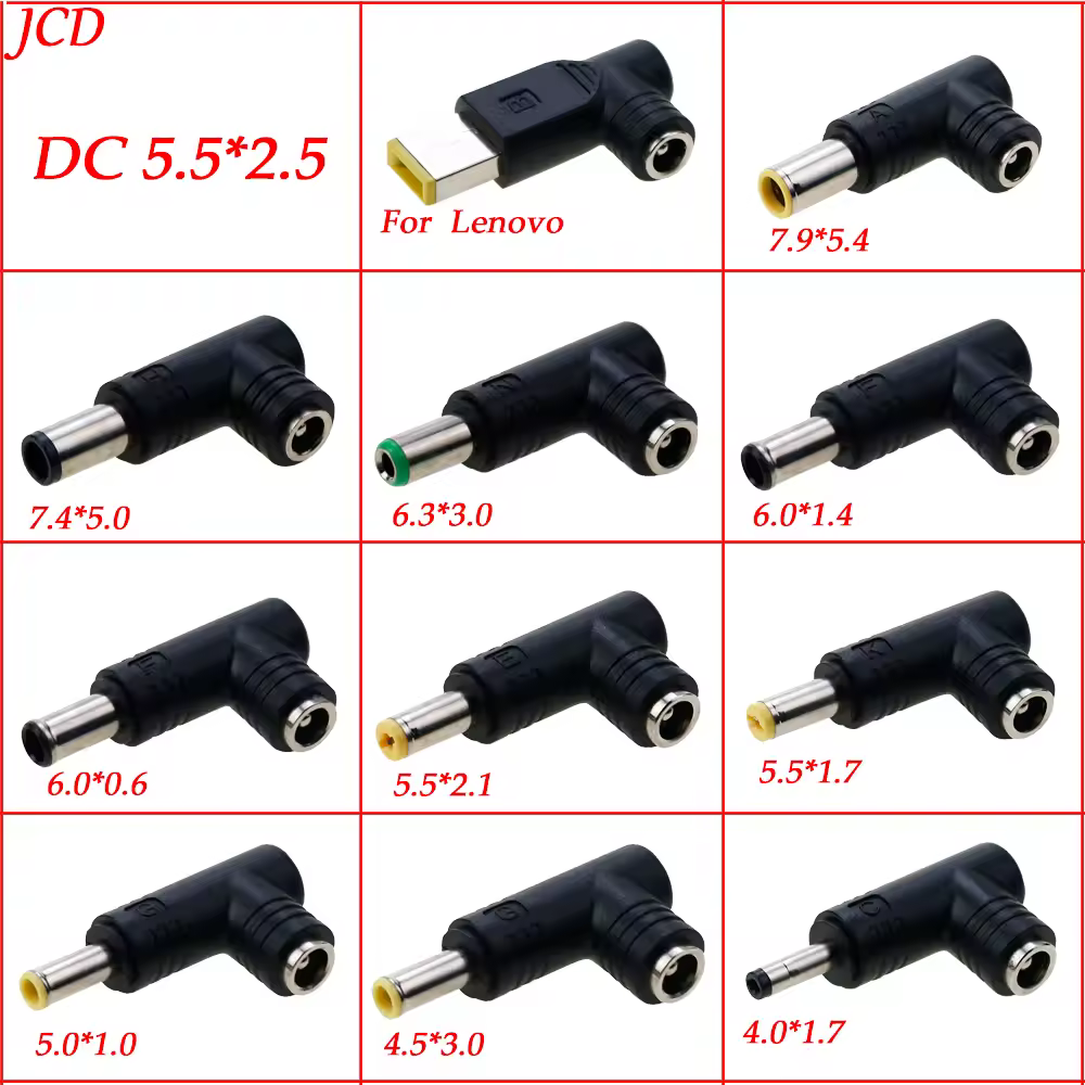 Adapter buchse mit 5.5*2,5mm Gleichstrom buchse an 4.0*1,7 4.5*3,0 5.0*1,0 5.5*1,7 5.5*2,1 6.3*3,0 7.4*5,0 7.9*5,4 * Stecker