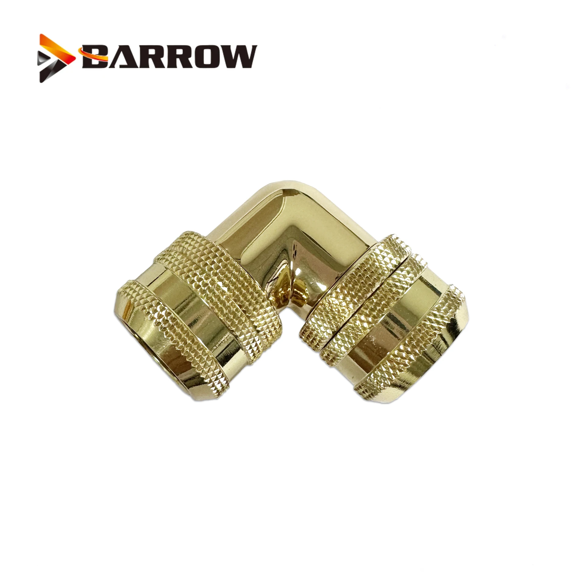 BARROW Zwart Zilver G1/4' draad Dual 90 Graden Roterende Fitting Adapter Roterende 90 Hoek Adapters gebruik voor OD12/14/16MM Harde Buis