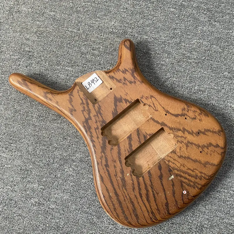 LB452 Active Bass Guitar DIY Bass Part Solid Mahogany+Solid Bocote for 5 or 6 String Electric Bass Replace