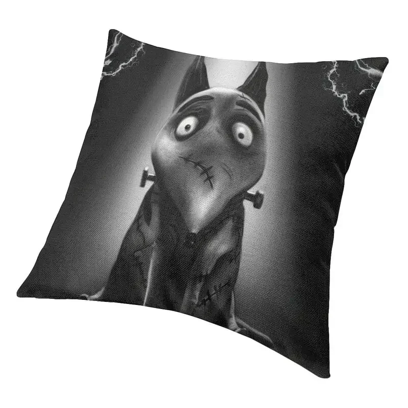 Frankenweenie Sparkly Dog Throw Pillow Home Decoration Tim Burton Horror Movie Nordic Cushion Cover  Pillowcase