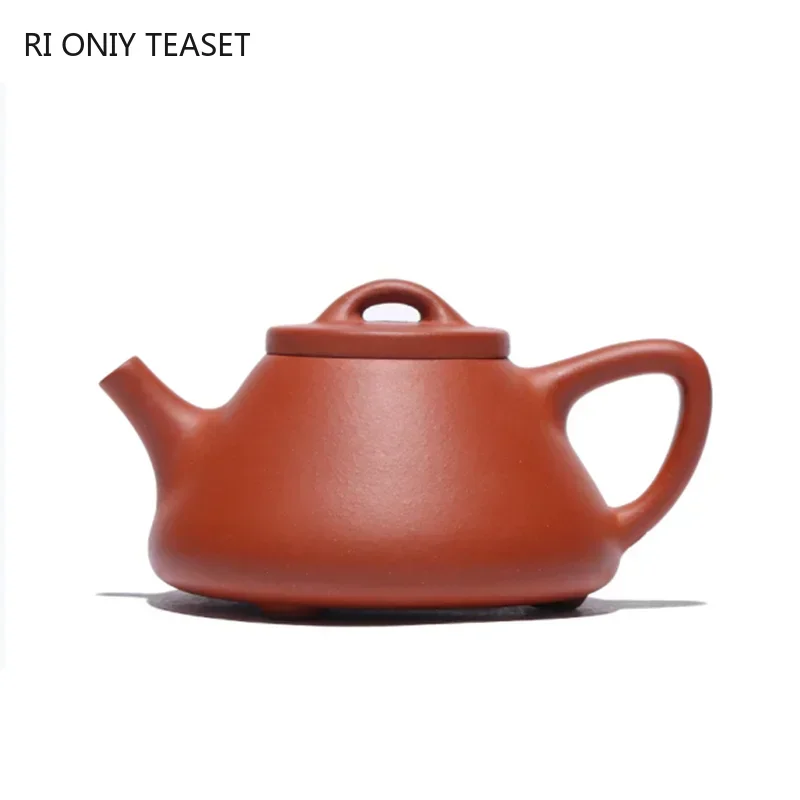 110ml Classic Yixing Purple Clay Teapots Raw Ore Section Mud Stone Scoop Tea Pot Home Zisha Filter Kettle Chinese Tea Set Gifts