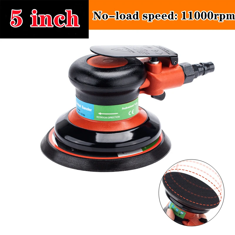 

5 inch Pneumatic Orbital Sander Air Grinde Vacuum Eccentric Polishing/Grinding Machine Pneumatic Tool Waxing Polishing Machine