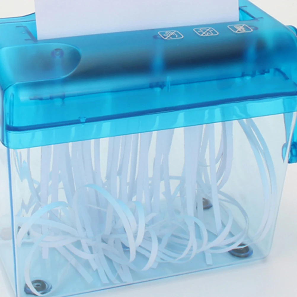 

Mini Manual Hand Paper Crusher Small Office School A6 Size Strip 123mm Width Hand Paper Crusher Plastic
