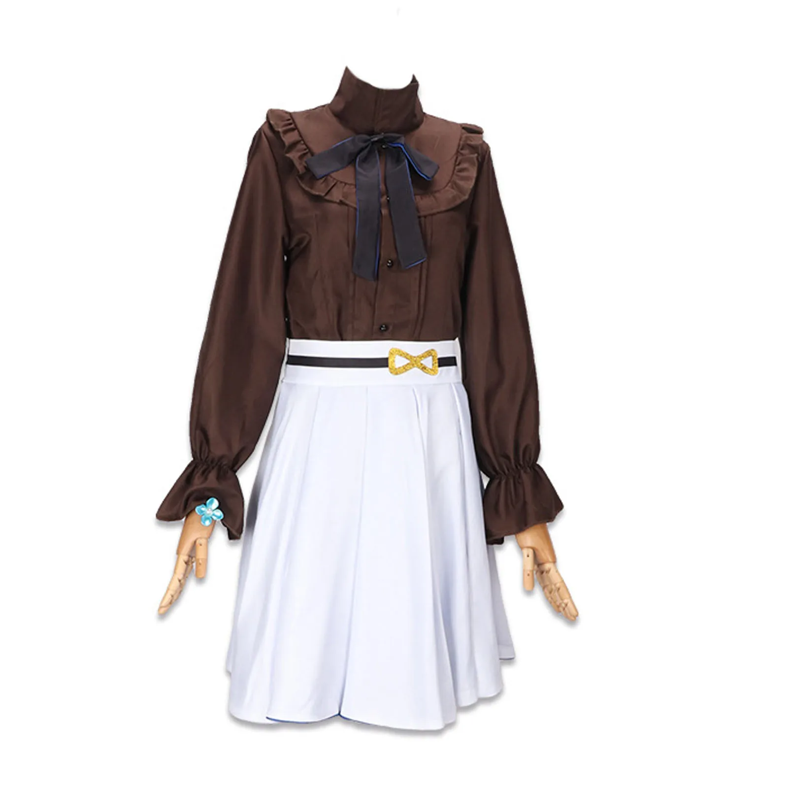 براون تأثيري التعاون الملابس العادية 2D زي الهالوين النسائي