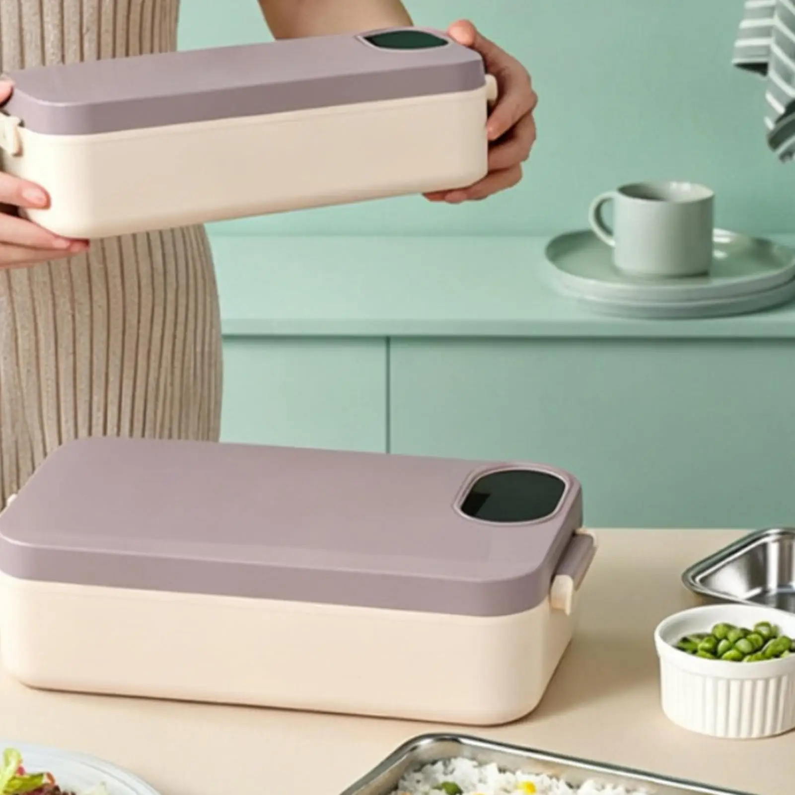 Electric Lunch Box For Adults Rechargeable Compact Warmer Portable Electric Lunch Box With Stainless Steel Container For Kids view 5