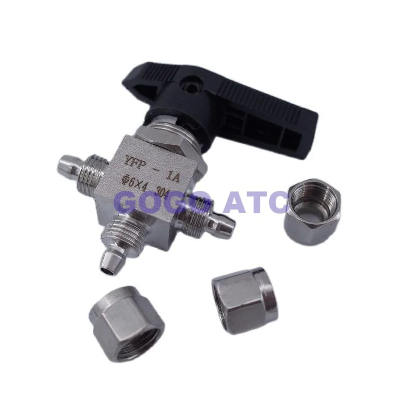 Электромагнитный клапан Free ship Tee Ball valve 6 8 10 12 mm Tracheal hose PU tube stainless steel 304 Quick-twist 3 way Three-way ball valve Вода и пар — деталь 4