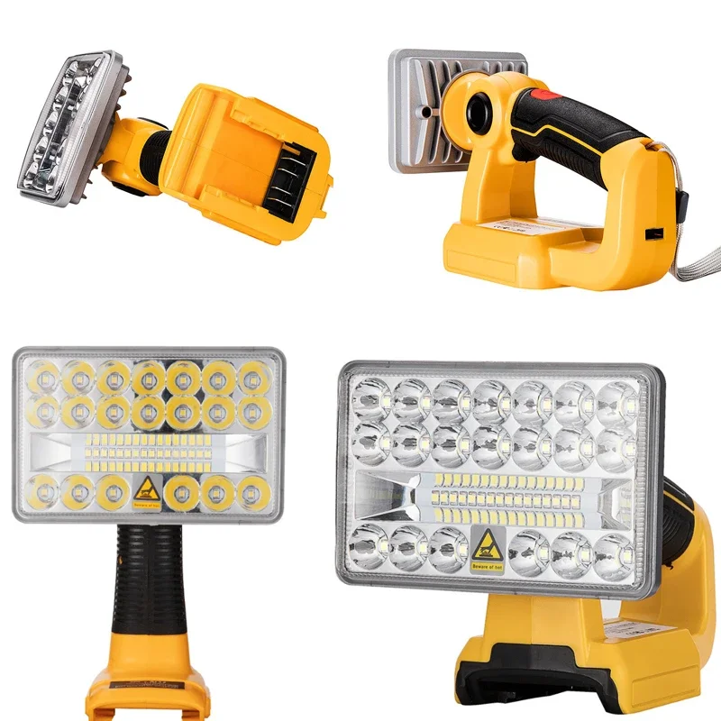 3/4/5inch LED Light For DEWALT Lamp Work Light Tool Light Flashlight 12W-30W Camping tools Campfire for 14.4V-20V Li-ion Battery