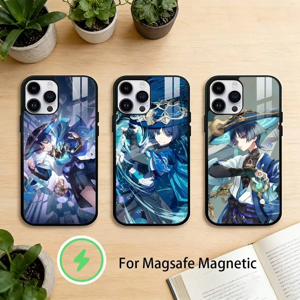 

S-Scaramouche Genshin Impact Phone Case For iPhone 17,16,15,14,13,12,Plus,Pro,Max For Magnetic Wireless Charge