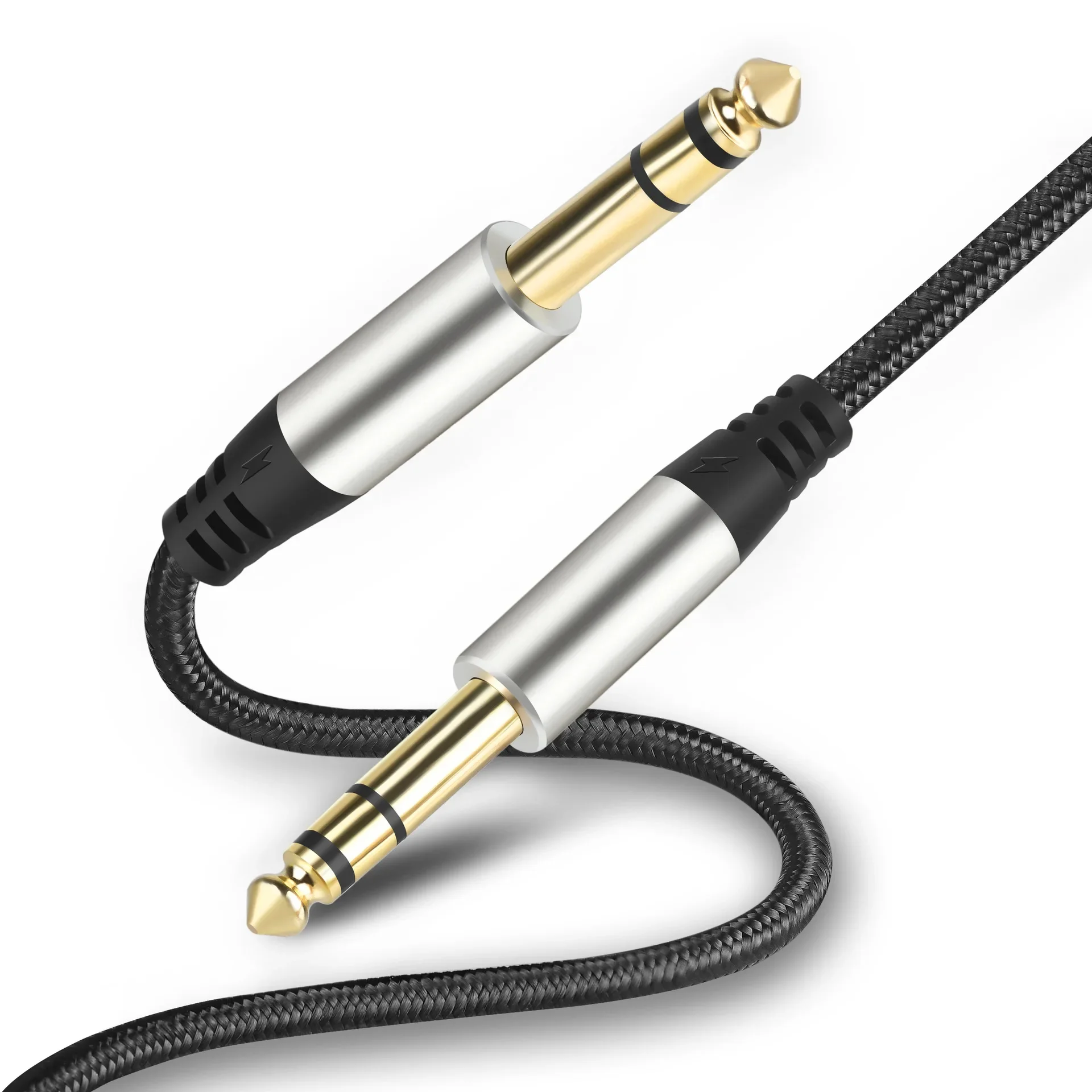 

6.35 mm to 6.35 mm Instrument Guitar Cable Gold-Plated 6.35mm 1/4" Male TRS to 6.35mm 1/4" Male TRS Balanced Stereo Audio Cable