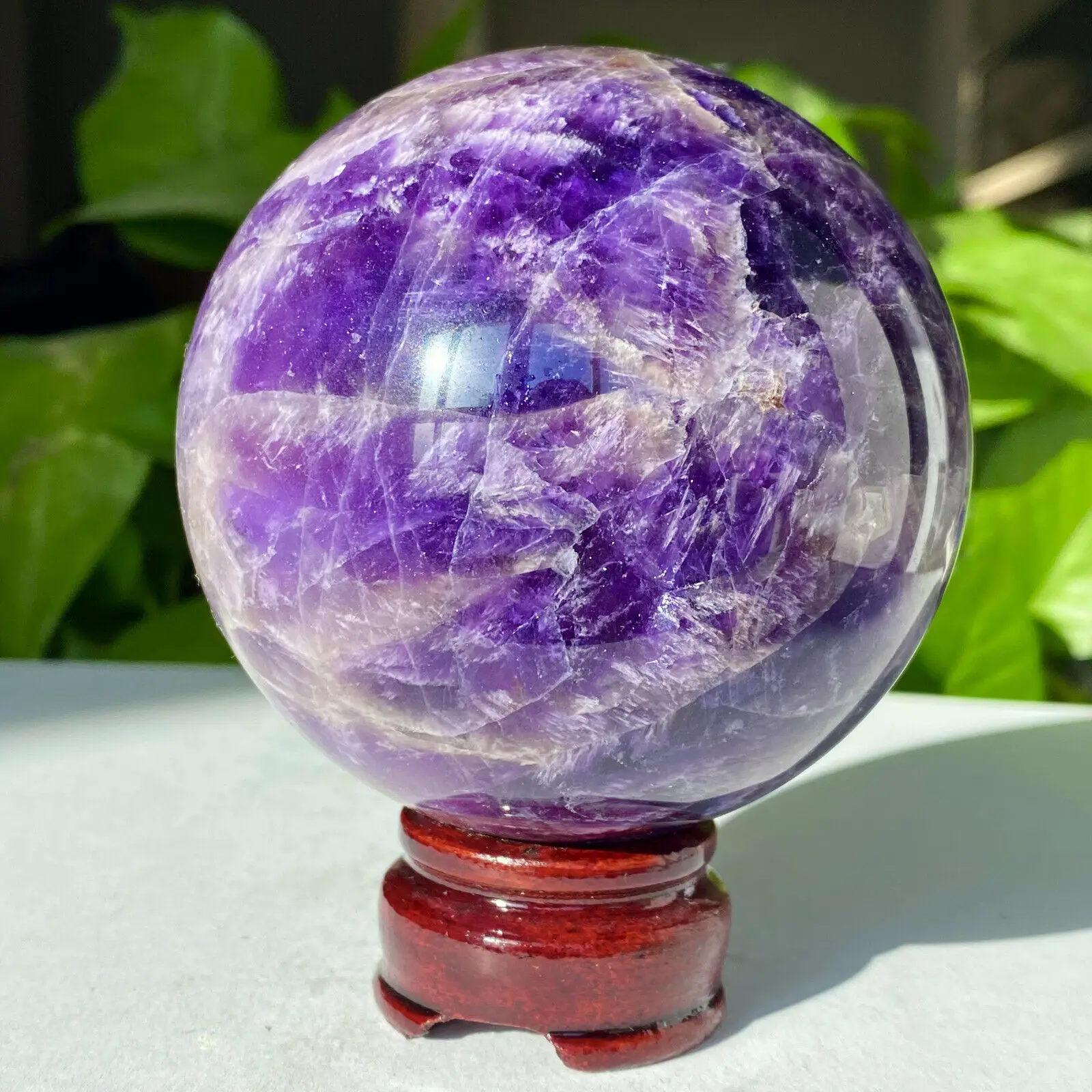 

Natural Dream Amethyst Ball Souvenirs Reiki Healing Room Decor Crystal Crafts Stone GlobePolished Massage Sphere Ball