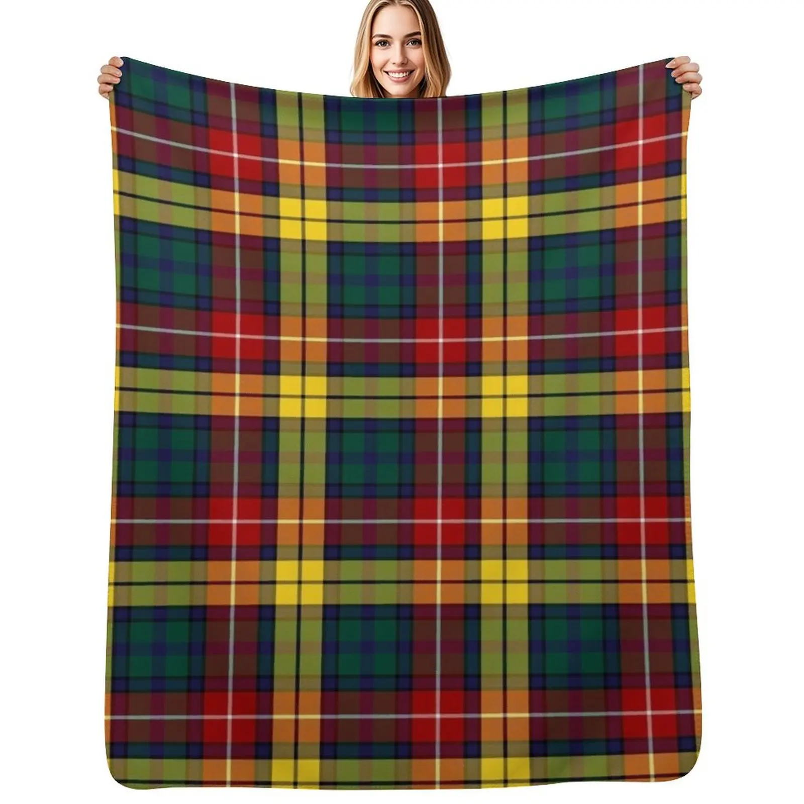 Tartán de Caza Moderno Buchanan |   Clan Buchanan |   Linda Manta de Tartán, Ligera y Resistente a las Arrugas