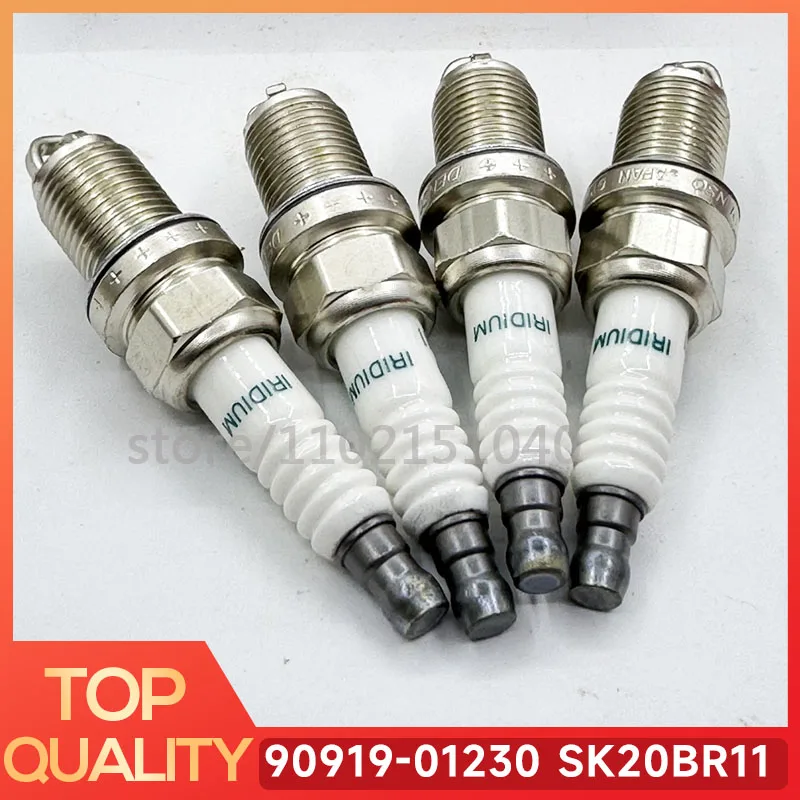 

4PCS 90919-01230 SK20BR11 Iridium Spark Plug For Toyota RAV4 Avensis 97-08 Verossa T25 X11 ZAT251 AZT250 9091901230 SK20BR-11