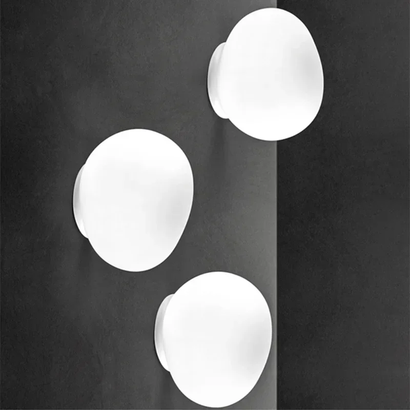 Minimalist Glass Egg Wall Light Designer Wall Sconces Lighting for Living Room Background Bedroom Ceiling Decoration Beside Lamp