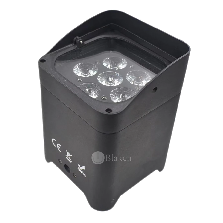 No Tax 2pcs With Case Battery Operated Wedding Uplight 6x18w RGBWAUV Led Wireless DMX Wifi Remote Control Dj Par Sound Party