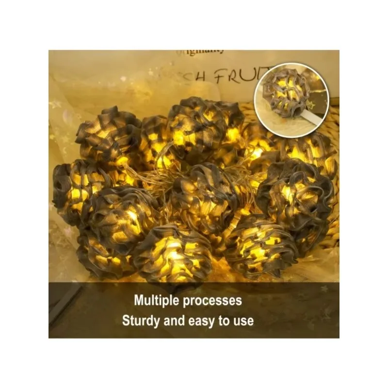 زهرة الكرة سلسلة أضواء 1.5 متر 10LED في الهواء الطلق جو المنزل مصابيح حفلات لغرفة النوم الزفاف حديقة عطلة غرفة الديكور #6