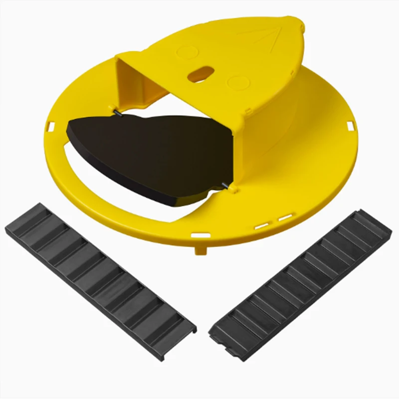 Dubbelzijdige muizenvalemmer Klapdeksel - Multi-Catch Auto-Reset Humane of Lethal Rat Trap ABS-materiaal -5 gallon emmer compatibel