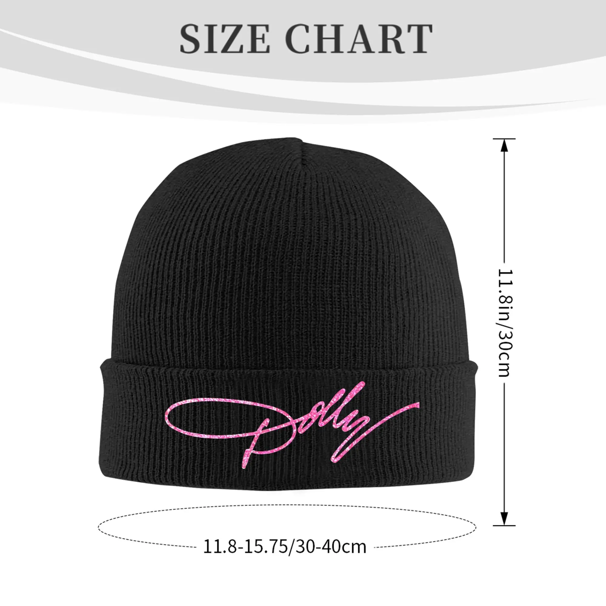 Pink D-Dollys Singer Hats Autumn Winter Skullies Beanies Warm Dolly Parton Caps Unisex Acrylic Knitted Caps
