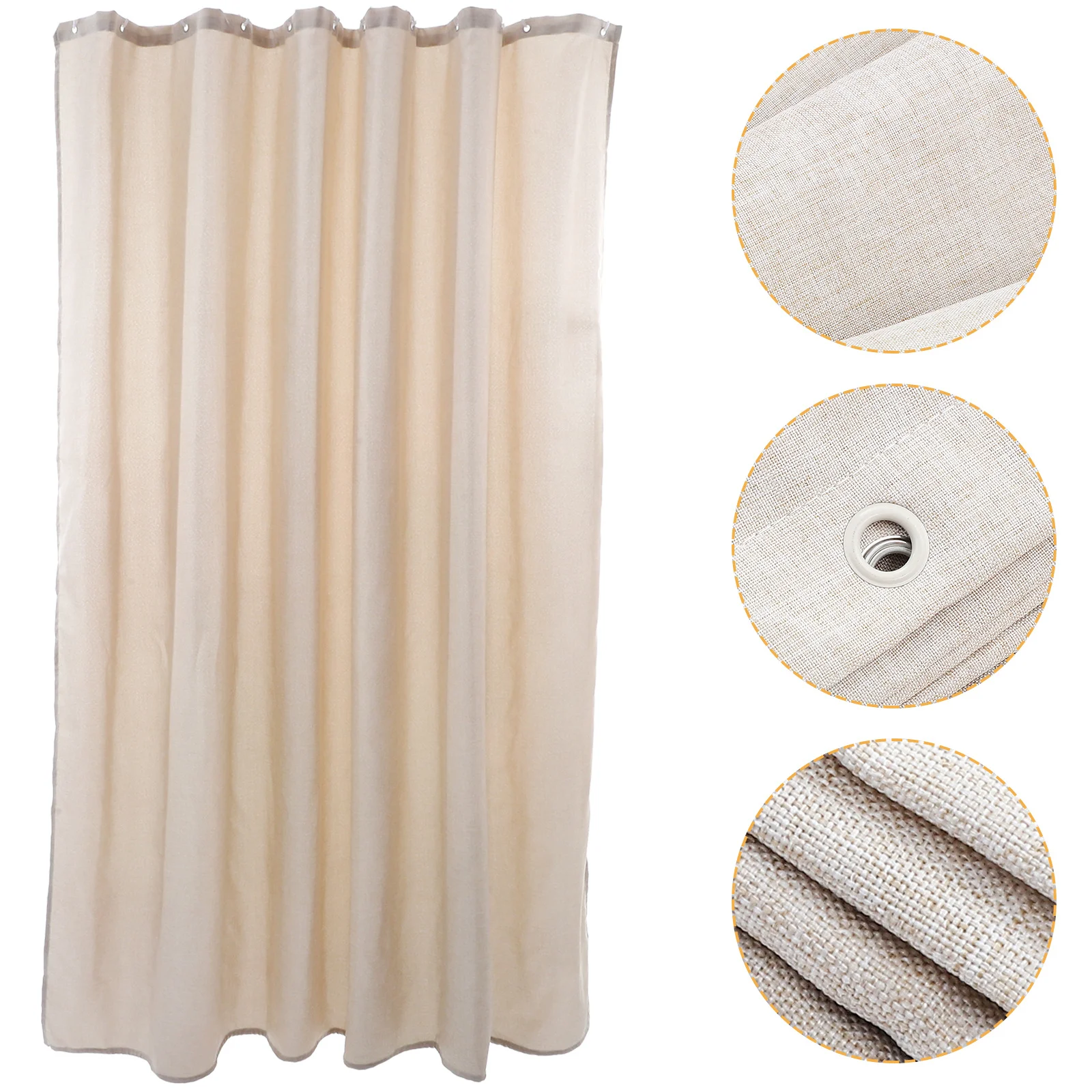 

Водонепроницаемая занавеска для душа, однотонная льняная моющаяся подвесная занавеска для ванной комнаты, общежития, отеля, многоразовая, легкая в уходе