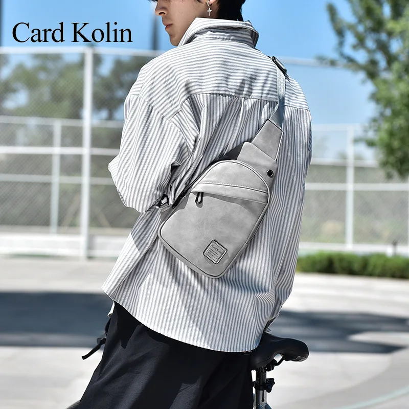 

Men's chest bag, casual single-shoulder crossbody bag, simple waterproof zipper, multi-functional ultra-light chest bag