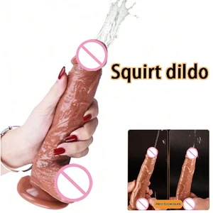 Spray d’eau réaliste, gode doux, jouet sexuel anal pour femmes, cadeau pour adultes, masturbateurs éjaculateurs en silicone, pénis, grande ventouse, pénis 10 meilleurs godemichés anal XL en vente - No 10
