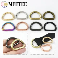 10/20/50Pcs Meetee 25mm Metal O Dee D Ring Buckles Webbing Clasp DIY Bags Purse Strap Belt Dog Collar Chain Hardware Accessories